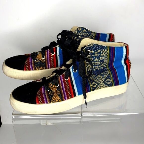 Iskay Woven High Top Inca Tapestry Sneakers Eco-Friendly Men's 8 - Picture 5 of 13